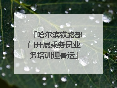 哈尔滨铁路部门开展乘务员业务培训迎暑运