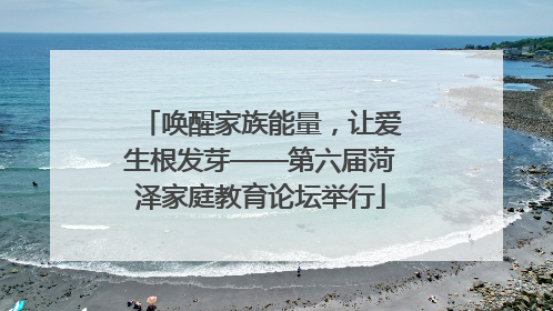唤醒家族能量，让爱生根发芽——第六届菏泽家庭教育论坛举行