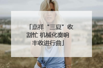 嘉祥“三夏”收割忙 机械化奏响丰收进行曲
