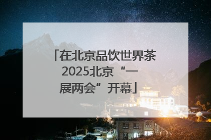 在北京品饮世界茶 2025北京“一展两会”开幕