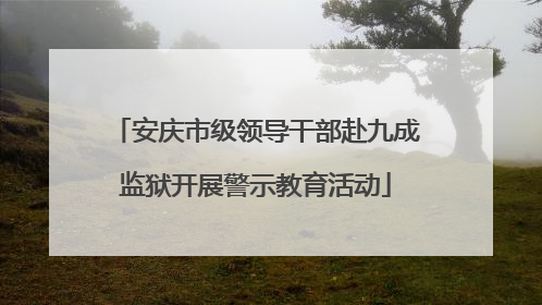 安庆市级领导干部赴九成监狱开展警示教育活动