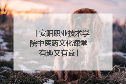 安阳职业技术学院中医药文化课堂有趣又有益