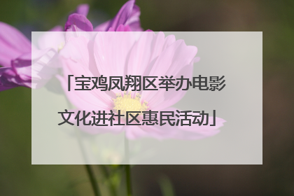 宝鸡凤翔区举办电影文化进社区惠民活动