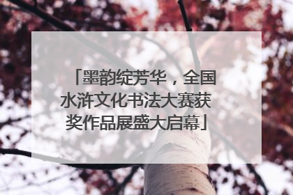 墨韵绽芳华，全国水浒文化书法大赛获奖作品展盛大启幕