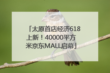 太原首店经济618上新！40000平方米京东MALL启幕