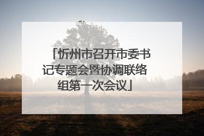 忻州市召开市委书记专题会暨协调联络组第一次会议