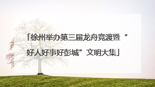 徐州举办第三届龙舟竞渡暨“好人好事好彭城”文明大集