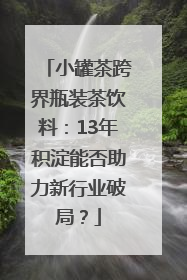 小罐茶跨界瓶装茶饮料：13年积淀能否助力新行业破局？