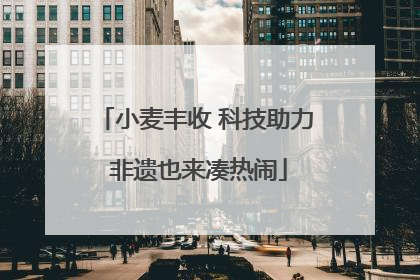小麦丰收 科技助力 非遗也来凑热闹