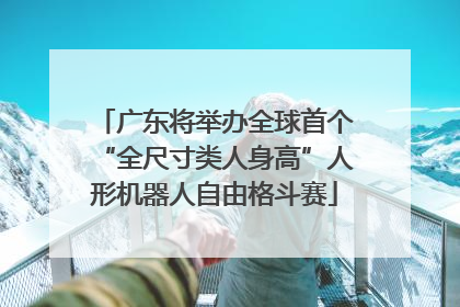 广东将举办全球首个“全尺寸类人身高”人形机器人自由格斗赛