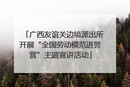 广西友谊关边境派出所开展“全国劳动模范进警营”主题宣讲活动