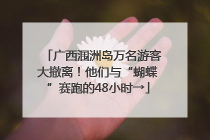 广西涠洲岛万名游客大撤离！他们与“蝴蝶”赛跑的48小时→