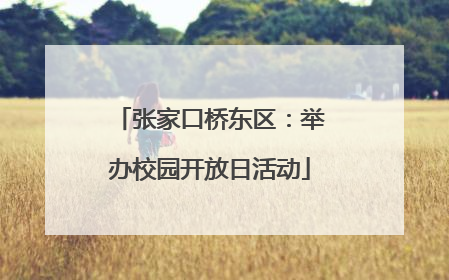 张家口桥东区：举办校园开放日活动