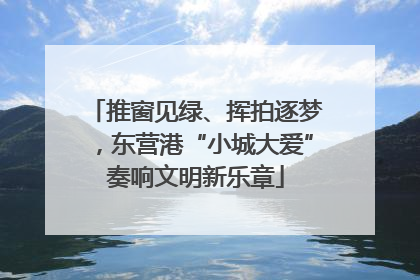 推窗见绿、挥拍逐梦，东营港“小城大爱”奏响文明新乐章