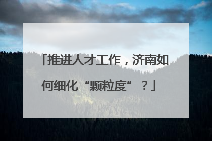 推进人才工作，济南如何细化“颗粒度”？