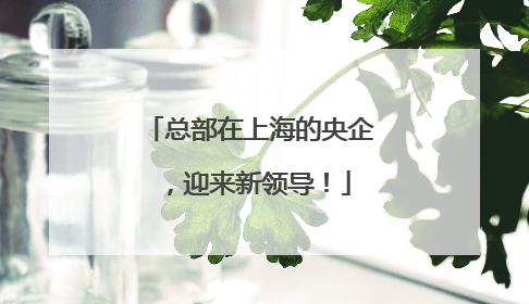 总部在上海的央企，迎来新领导！