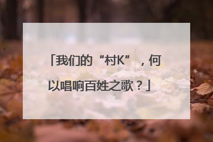 我们的“村K”，何以唱响百姓之歌？
