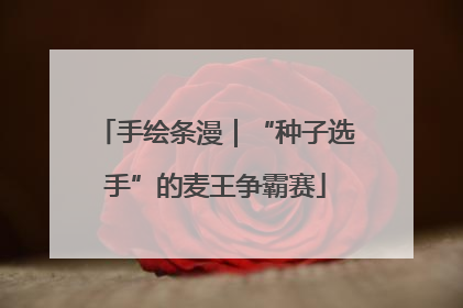 手绘条漫｜“种子选手”的麦王争霸赛