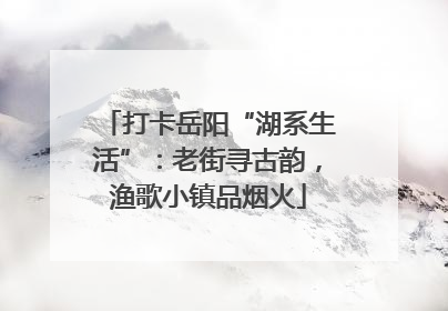 打卡岳阳“湖系生活”：老街寻古韵，渔歌小镇品烟火