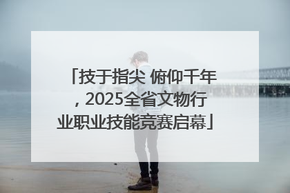 技于指尖 俯仰千年，2025全省文物行业职业技能竞赛启幕