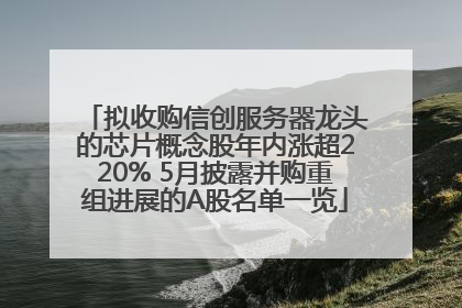 拟收购信创服务器龙头的芯片概念股年内涨超220% 5月披露并购重组进展的A股名单一览