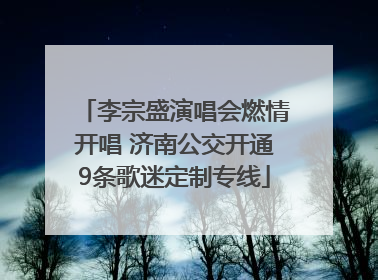李宗盛演唱会燃情开唱 济南公交开通9条歌迷定制专线