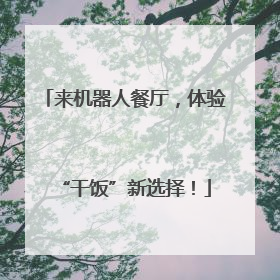 来机器人餐厅，体验“干饭”新选择！