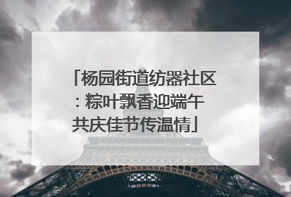 杨园街道纺器社区：粽叶飘香迎端午 共庆佳节传温情