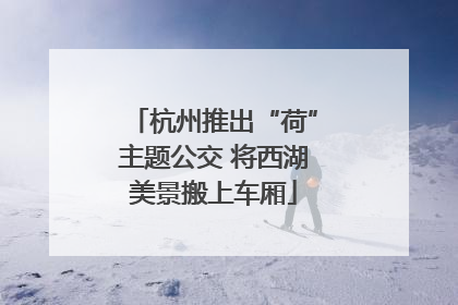 杭州推出“荷”主题公交 将西湖美景搬上车厢
