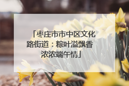 枣庄市市中区文化路街道：粽叶溢飘香 浓浓端午情