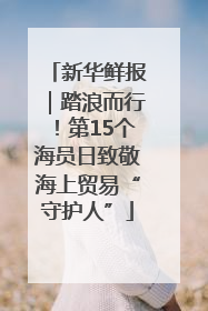 新华鲜报｜踏浪而行！第15个海员日致敬海上贸易“守护人”