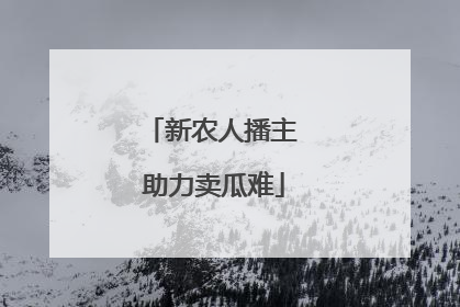 新农人播主 助力卖瓜难
