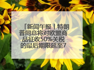 新闻午报丨特朗普同意将对欧盟商品征收50%关税的最后期限延至7月9日；00后舞蹈老师“花式”推介家乡岳阳>>