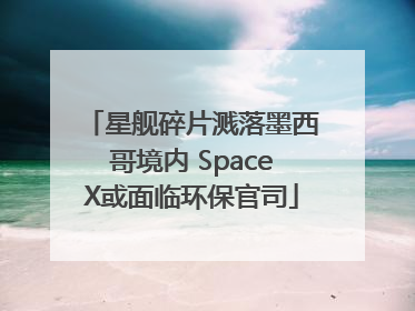 星舰碎片溅落墨西哥境内 SpaceX或面临环保官司