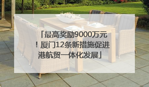 最高奖励9000万元！厦门12条新措施促进港航贸一体化发展
