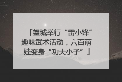 望城举行“雷小锋”趣味武术活动，六百萌娃变身“功夫小子”