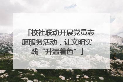 校社联动开展党员志愿服务活动，让文明实践“升温着色”