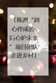 株洲“润心伴成长·同心护未来”项目团队走进乡村
