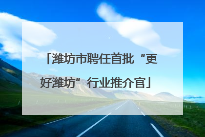 潍坊市聘任首批“更好潍坊”行业推介官