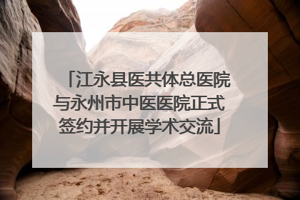 江永县医共体总医院与永州市中医医院正式签约并开展学术交流