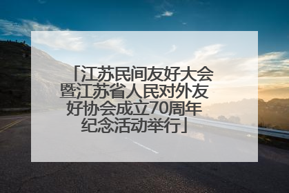 江苏民间友好大会暨江苏省人民对外友好协会成立70周年纪念活动举行