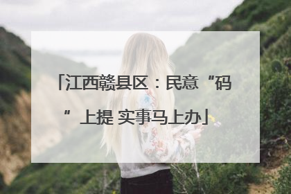 江西赣县区：民意“码”上提 实事马上办