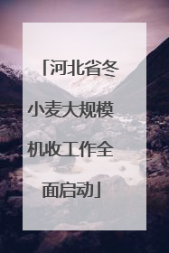 河北省冬小麦大规模机收工作全面启动