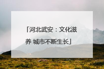 河北武安：文化滋养 城市不断生长