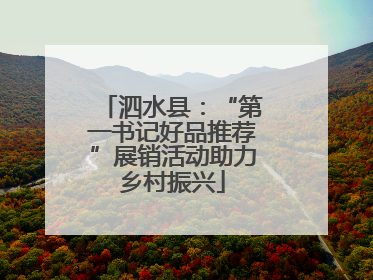 泗水县：“第一书记好品推荐”展销活动助力乡村振兴