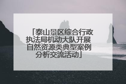 泰山景区综合行政执法局机动大队开展自然资源类典型案例分析交流活动