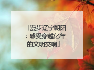 漫步辽宁朝阳：感受穿越亿年的文明交响