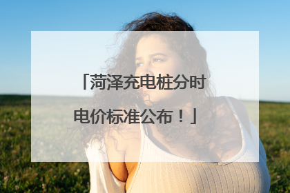 菏泽充电桩分时电价标准公布！