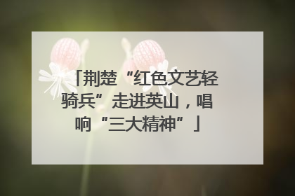 荆楚“红色文艺轻骑兵”走进英山，唱响“三大精神”