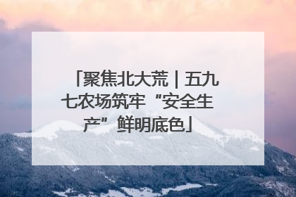 聚焦北大荒｜五九七农场筑牢“安全生产”鲜明底色